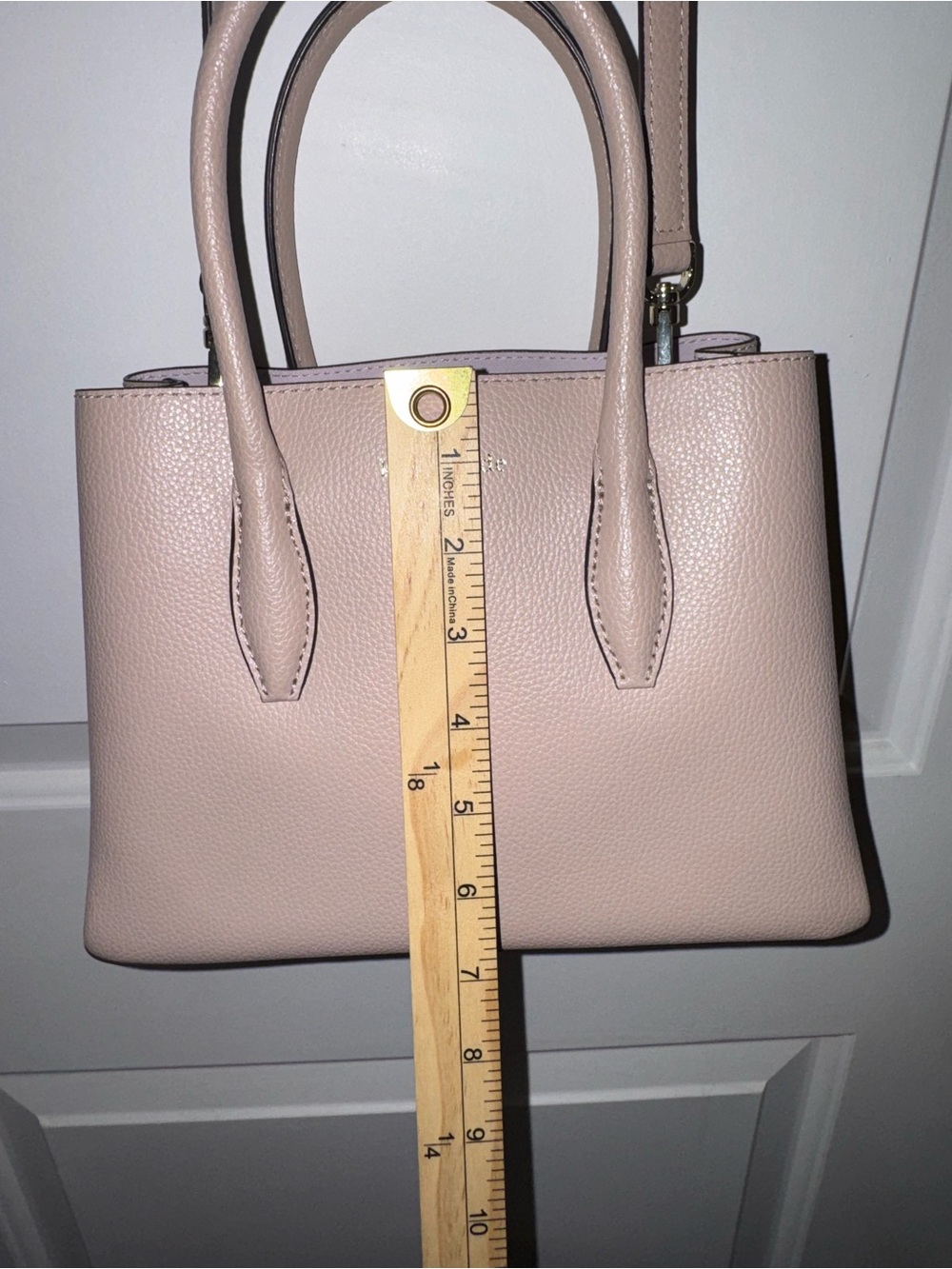 kate spade Taupe/Pink Leather Satchel/crossbody🌸🌸 - Picture 7 of 9